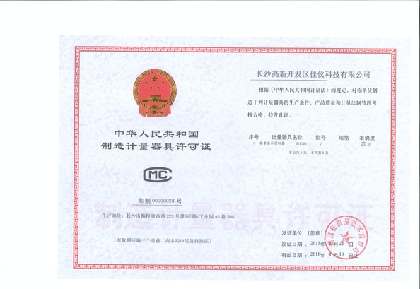 China CHANGSHA SUPMETER TECHNOLOGICAL CO.,LID zertifizierungen